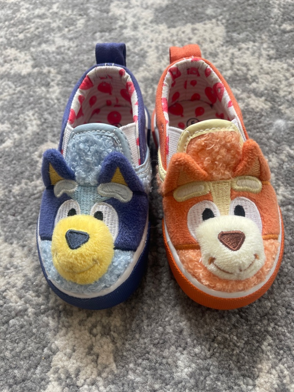 Bluey slip- on shoes - Blue & Orange. Baby size 5